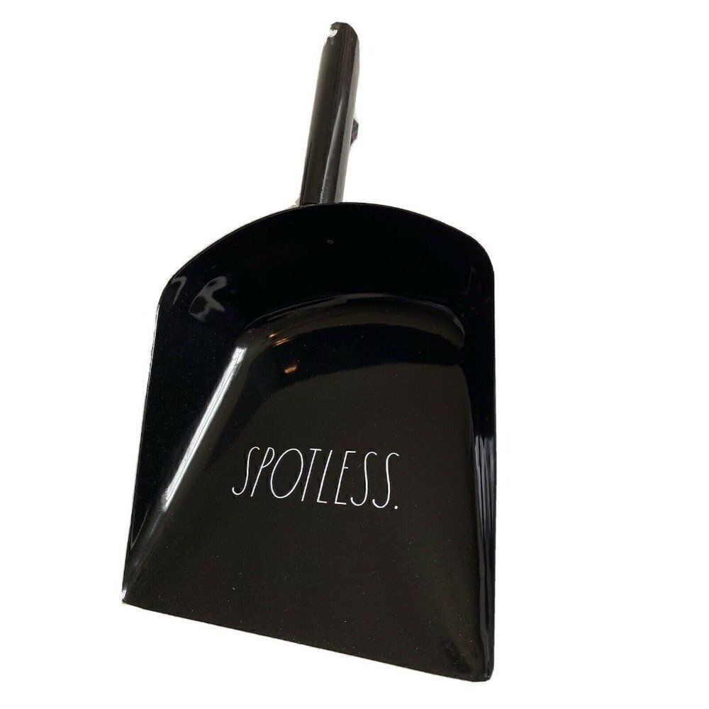 Rae Dunn SPOTLESS Black Metal Dust Pan NWT